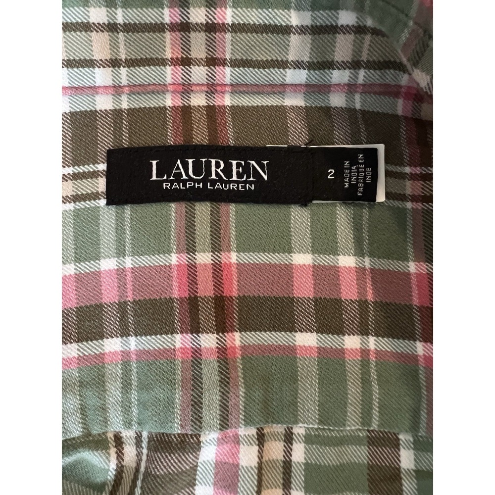Lauren Ralph Lauren (2) Plaid Shirt Dress-Preppy-Equestrian-Cottagecore-Country - Picture 10 of 14